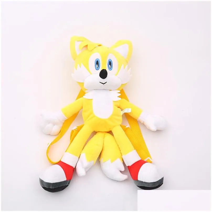 anime 45cm sonic hedgehog stark book backpack plush toys wholesale and retail