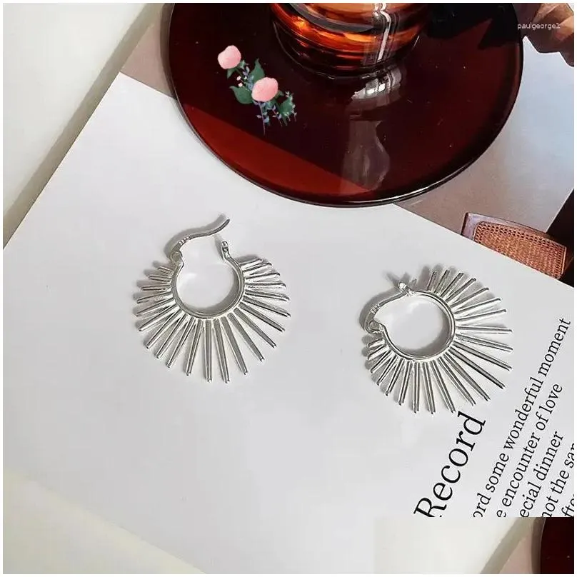 Hoop & Huggie Hoop Earrings Sweet Sunflower For Women Fashion Jewelry Minimalist Accessories Wearable Drop Delivery Jewelry Earrings Otkci