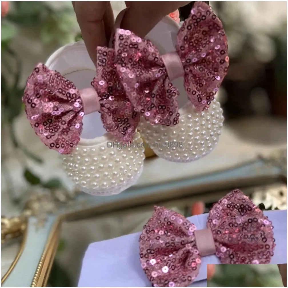 first walkers dollbling lace surface baby girls infant born princess shoes sparkly glitter soft bow buckle toddler 231213