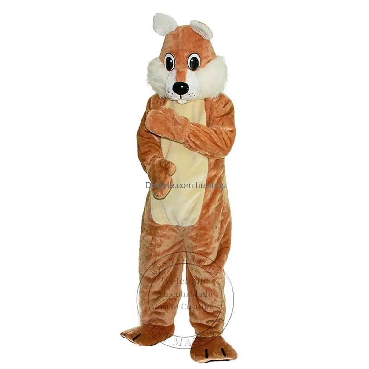 halloween super cute brown squirrel mascot costume for party cartoon character mascot sale support customization