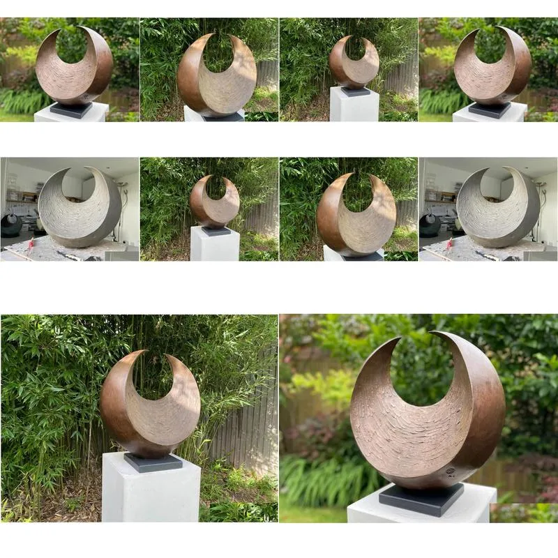 Decorative Objects & Figurines Bronze Scpture Sunset Garden Abstract Contemporary Drop Delivery Home Garden Home Decor Home Accents Otfti