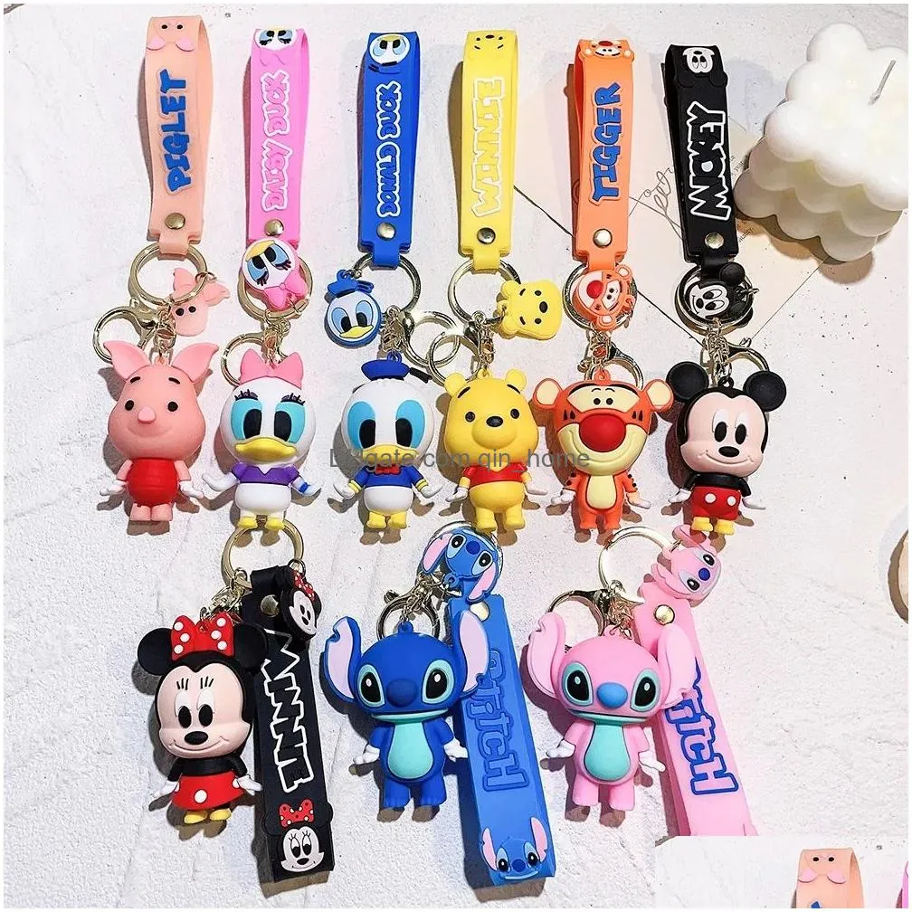 cute mouse keychain pendants anime car key ring cartoon doll backpack pendant toys gift