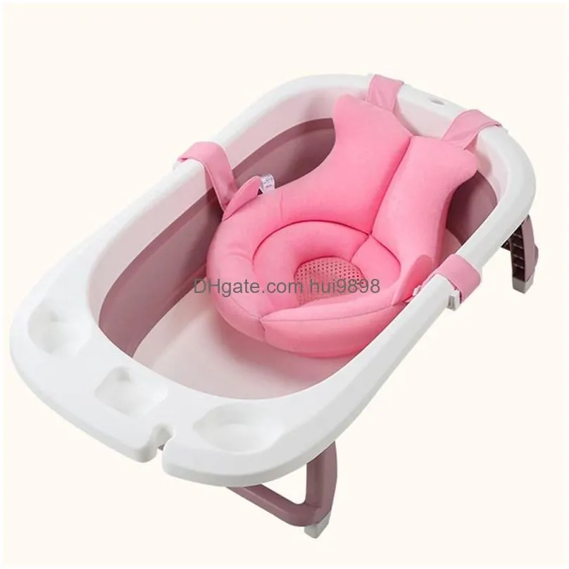 bathing tubs seats baby bath tub pad non-slip bathtub mat born safety security support cushion pillow seat shower gifts