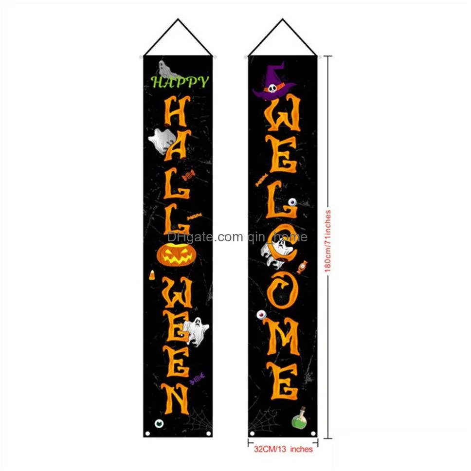 party banner flags for halloween 180x32cm 300d oxford banner banner home door sign flags set wholesale