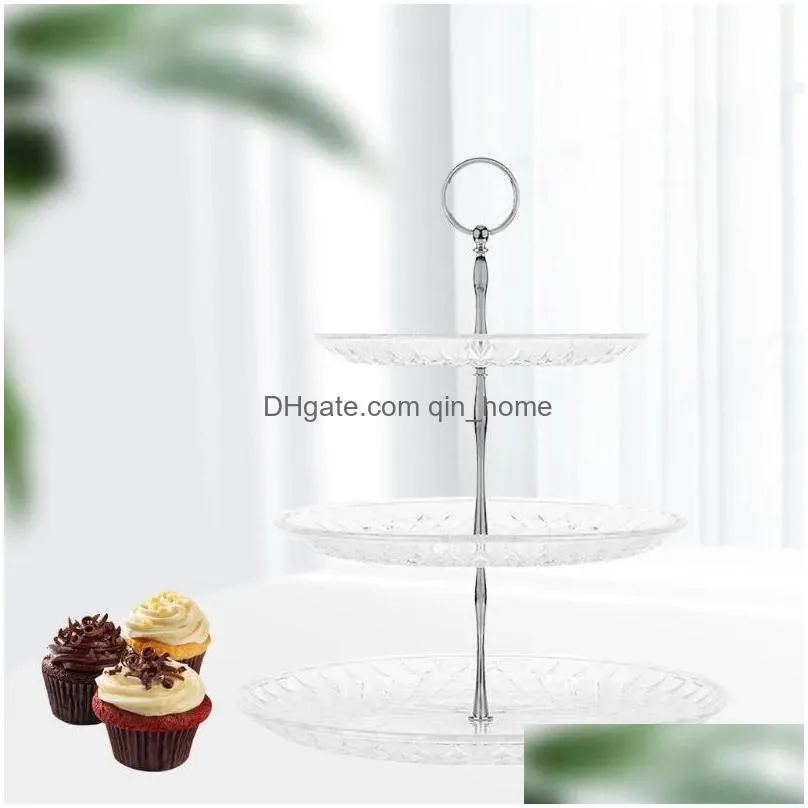 plates party cupcake stand self-help 3 tiers fruit plate for birthday tea christmas