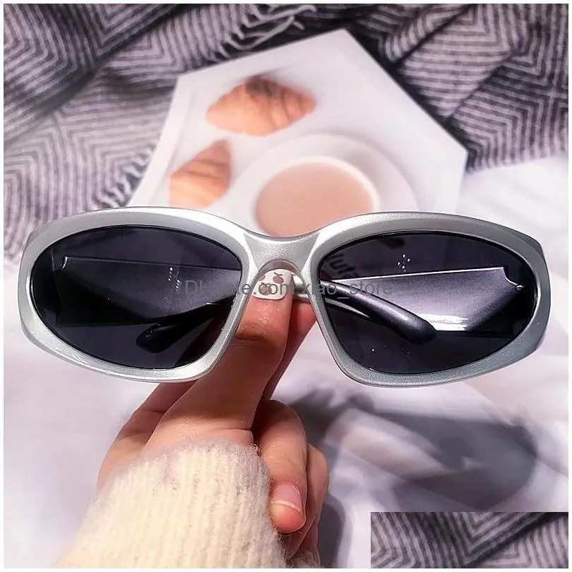 sunglasses ins steampunk for women silver mirror oval sun glasses men vintage hip hop punk eyewear bb01575896141