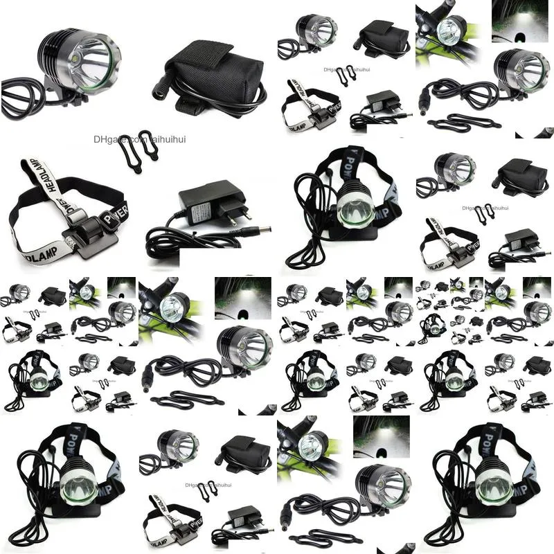  xml t6 1800lumen led bike light bicycle light headlamp 3modes bike light bicycle front lamp headlight pack with battery pack