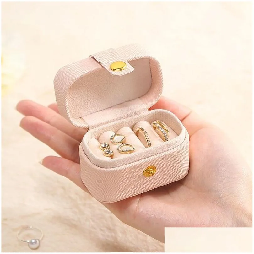 Other Fashion Accessories Portable Travel Jewelry Box Ring Earrings Necklace Packaging Of Storage High Quality Easy To Carry Not Take Otgxb
