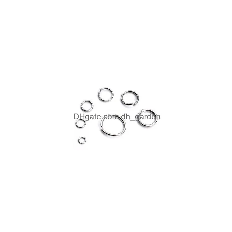 Charms High Quality Stainless Steel Open Closed Connecting Ring Charm For Diy Bracelet Keychain Simple Round Jewelry Making Dhgarden Dh4W7