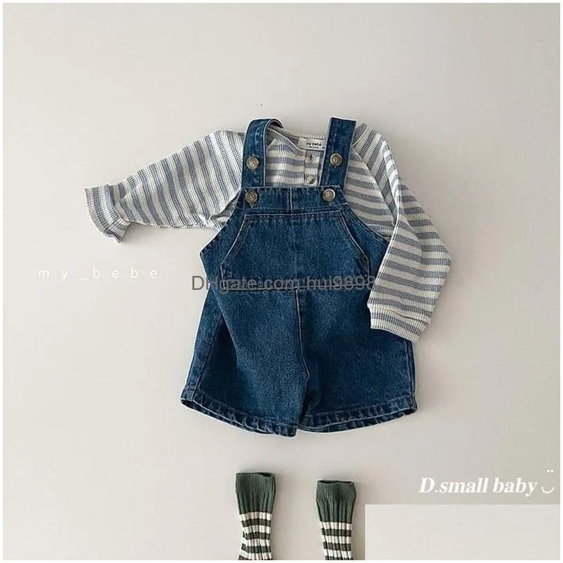 overalls baby overalls korean baby clothes denim baby jumpsuits summer baby boy overalls button fly jeans pants for baby 636m 230609