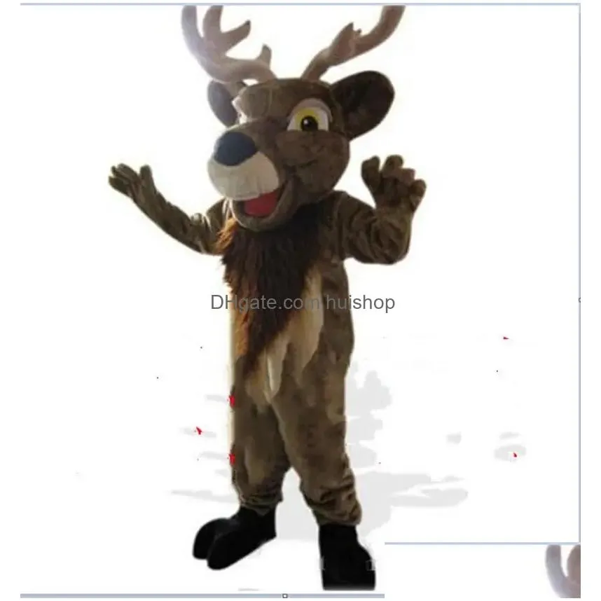 elk mascot costume suit party game fancy dress outfits clothing advertising promotion carnival halloween character adult