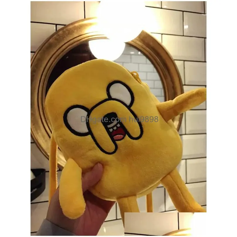 ins finn jake figure crossbody bag g rap plush coin phone bag anime advanture robert bmo toys for children 220209