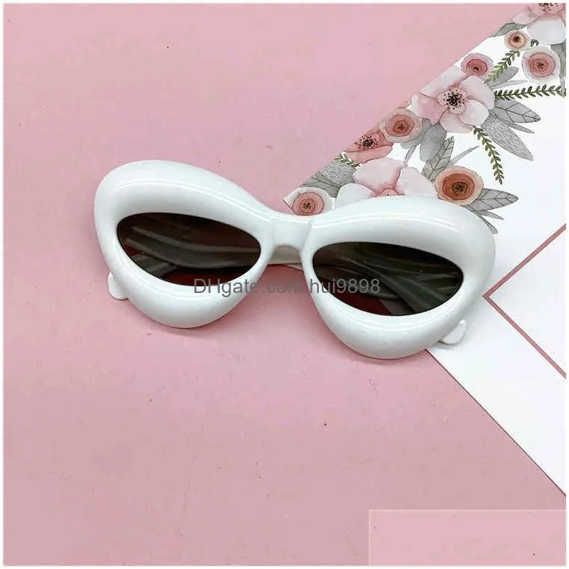  kids cat eye sunglasses children lovely lip cjo eyewear girls boys glasses ultraviolet-proof infant cute glasses eyewear