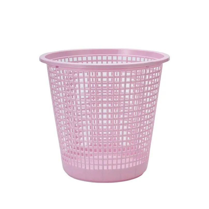 Waste Bins Household Living Room Bedroom Plastic Hollow Trash Can Nordic Minimalist Unered Toilet Paper Basket Cleaning Drop Delivery Otk4J