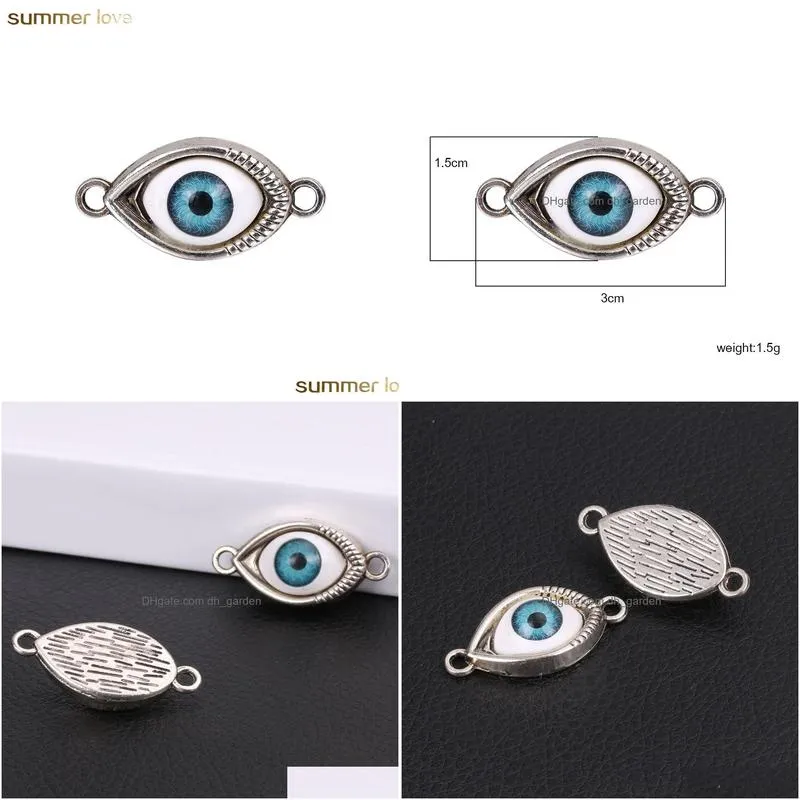 Charms Newest Crystal Evil Blue Eye Pendants Charm For Hat Bracelet Necklace Lucky Sliver Plated Alloy Jewelry Accessories D Dhgarden Dh7Sp