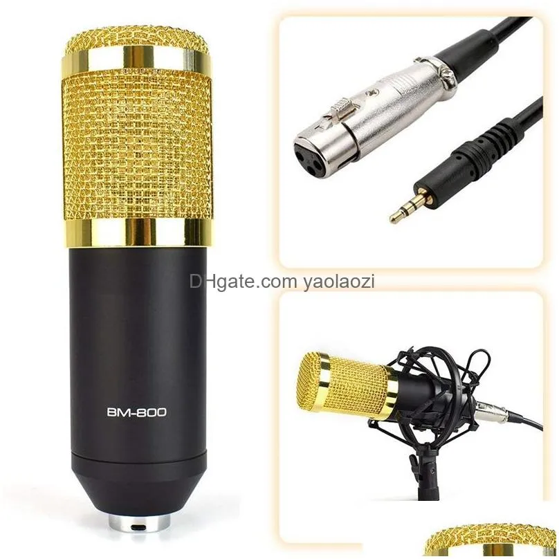 full set karaok player studio condenser microphone ktv broadcasting recording kits 