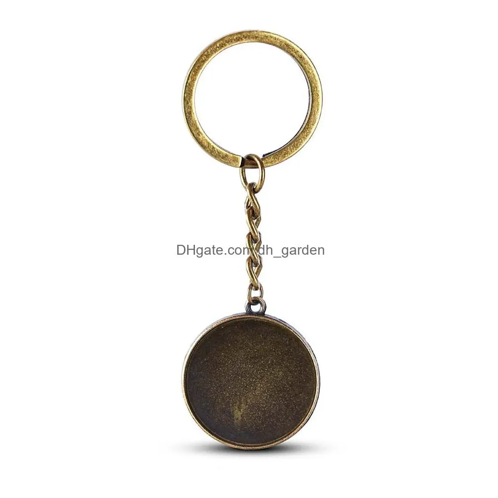 Charms Wholesale 25Mm Cabochon Cameo Base Tray Pendant For Necklace Keychain Sier Bronze Colors Bezel Blank Fit Diy Glass Je Dhgarden Dh9Gt