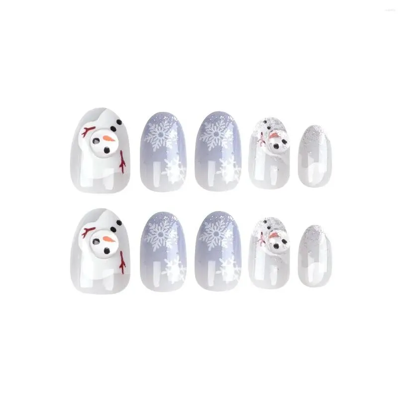 false nails round edge press-on nail no fading short christmas artificial for salon expert and naive women