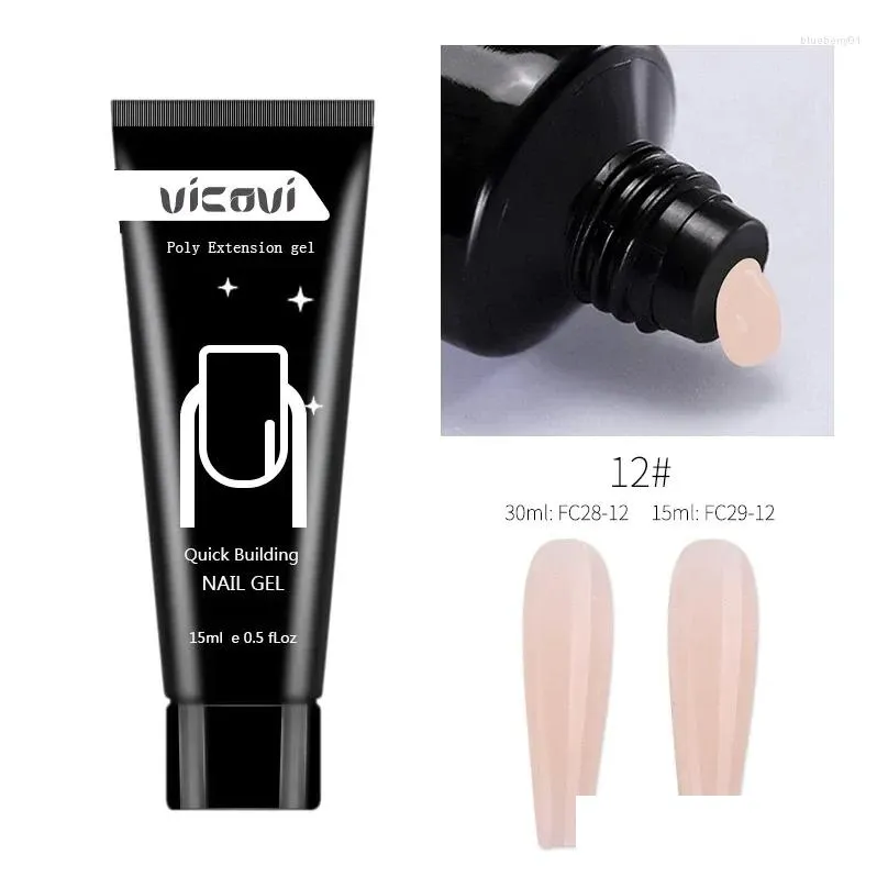 nail gel vicovi 10 color extension acrylic uv led builder quick tip form jelly crystal tslm1