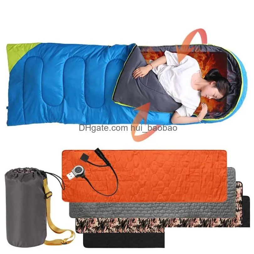 outdoor pads camping heating sleeping bag thermal blanket liner insulation self-heating mattress camp ma