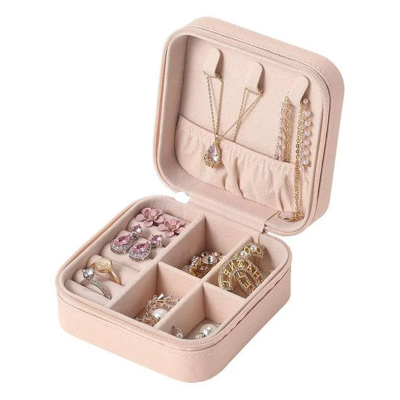 Other Fashion Accessories Portable Travel Jewelry Box Ring Earrings Necklace Packaging Of Storage High Quality Easy To Carry Not Take Otgxb