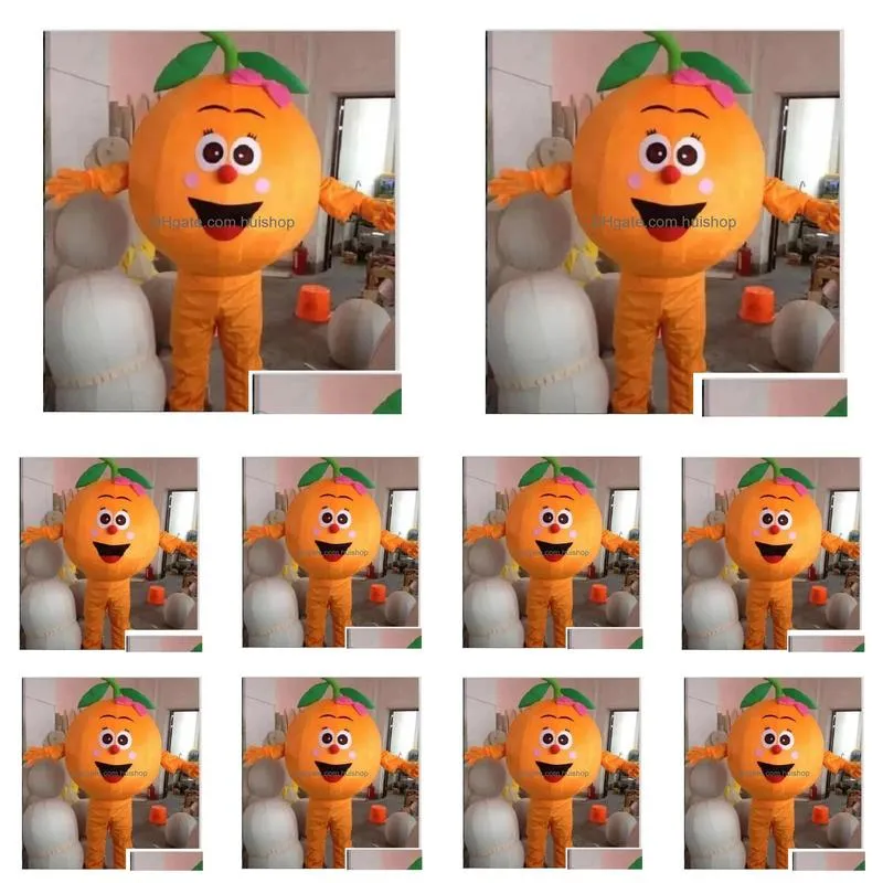 halloween high quality orange durian fruit mascot costume for party cartoon character mascot sale support customization