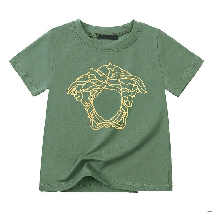 T-Shirts In Stock High Quality New Arrival Kids T-Shirts Print Cotton Casual Short Sleeve Boys Girls T-Shirt 2023 Summer For Children Dhphw