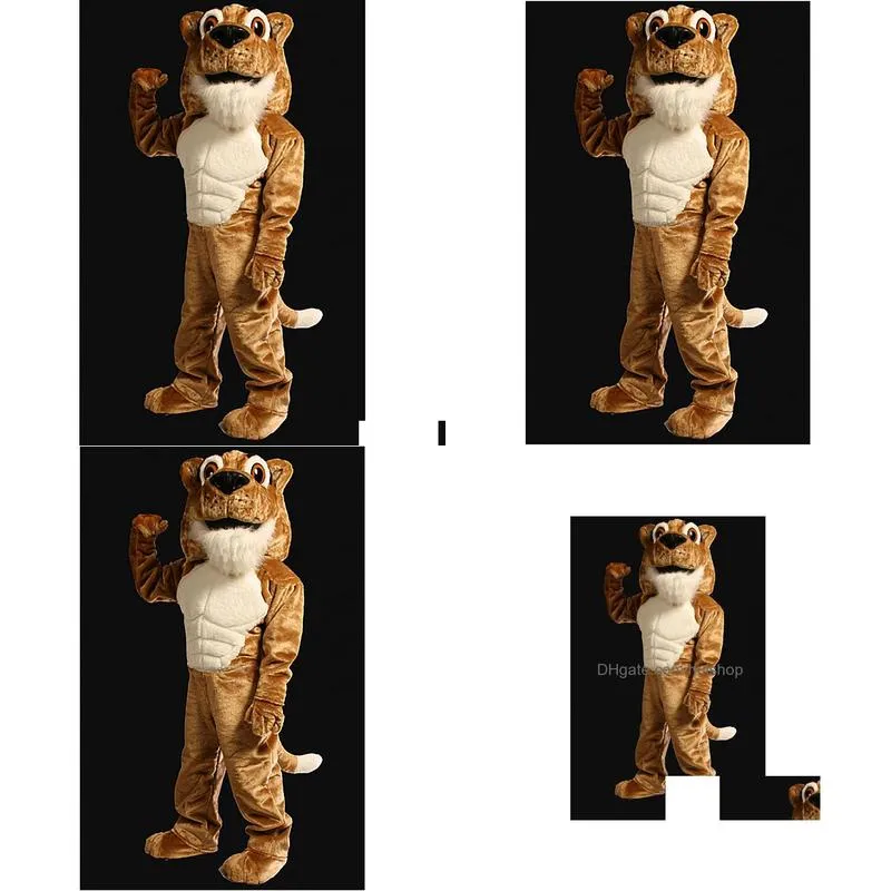 2024 halloween power corby cougar mascot costumes cartoon character adult women men dress carnival unisex adults