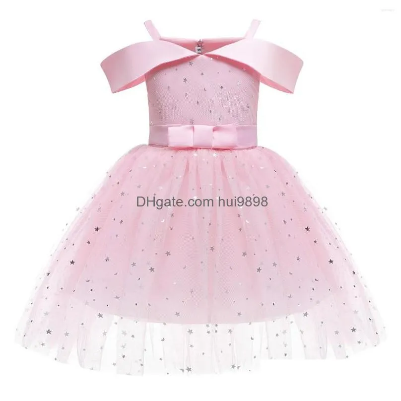 girl dresses toddler kids girls princess pageant gown christmas party paillette wedding dress size 5