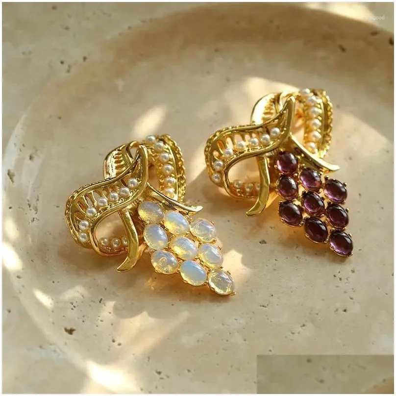 brooches brass with 18k colorful crystal retro women jewelry punk party t show gown runway trendy korean japan israel