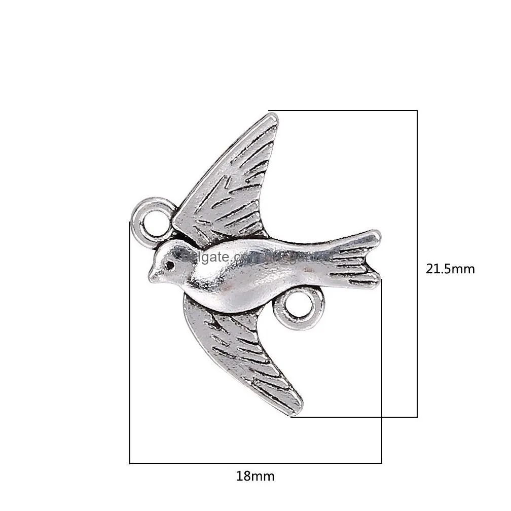 Charms Diy Jewelry Findings Small Llow Charm Bronze Sier Color Alloy Cute Bird Charms Handmade Bracelet Girls Kids Accessory Dhgarden Dhwoq
