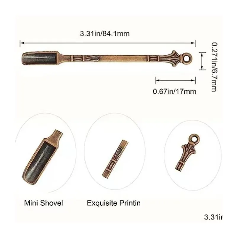 Accessories Smoking Accessories Wax Dabber Tool Portable Mini Shovel Spoon Metal Snuff Bottle Regating Tobacco Shovels Powder Scoop Ho Otznf