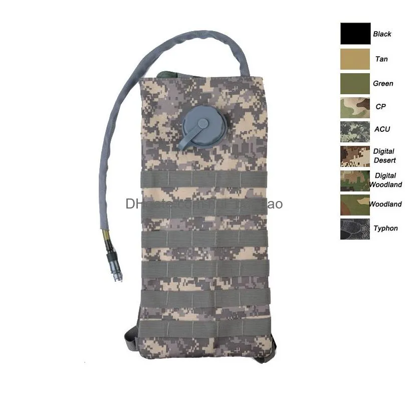 outdoor sports tactical hydration pack camouflage molle bag assault combat 2.5l/3l pouch water pouch no11-605