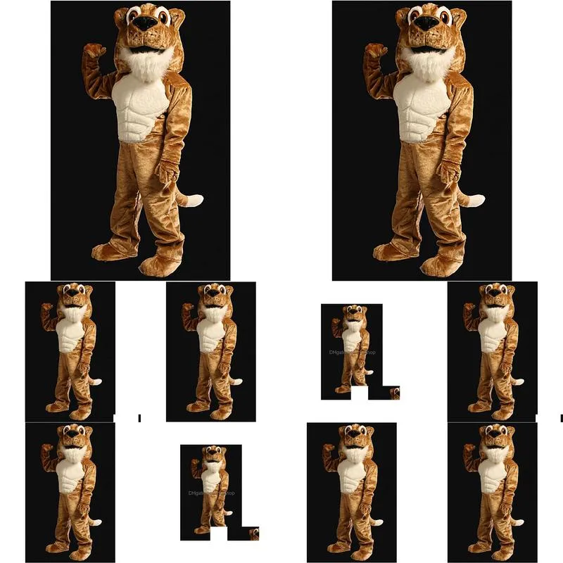 2024 halloween power corby cougar mascot costumes cartoon character adult women men dress carnival unisex adults