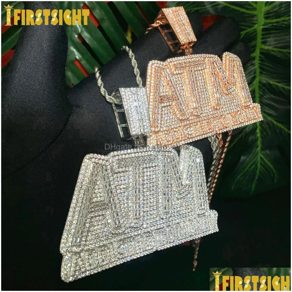 necklaces pendant necklaces iced out bling letters atm addicted to money pendant necklaces silver color rectangle cz zircon charm mens