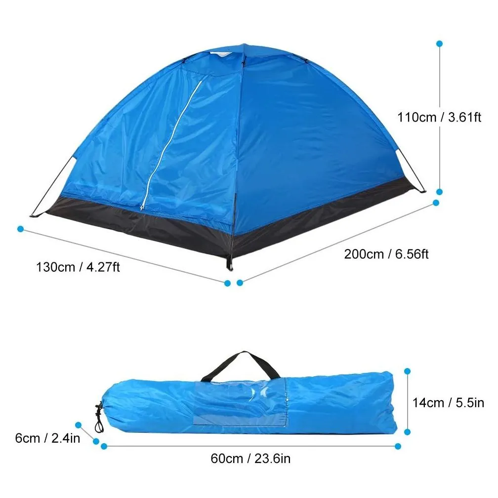 2 person ultralight camping tent single layer portable trekking antiuv coating upf 30 for outdoor beach fishing 240220