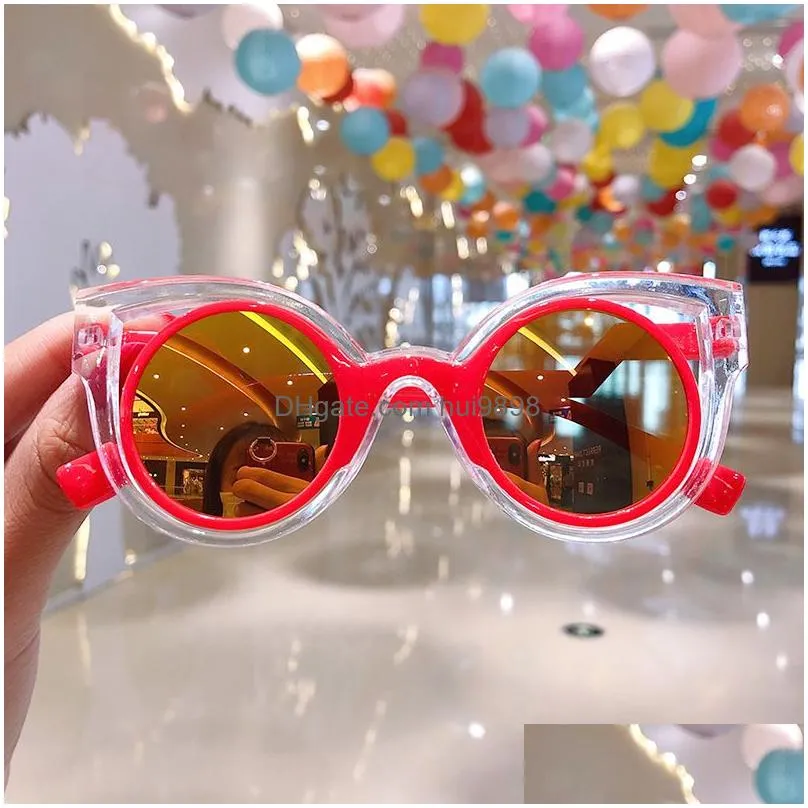 childrens lovely sunglasses shade sunscreen simple cartoon candy boys and girls baby glasses toys jewelry wholesale