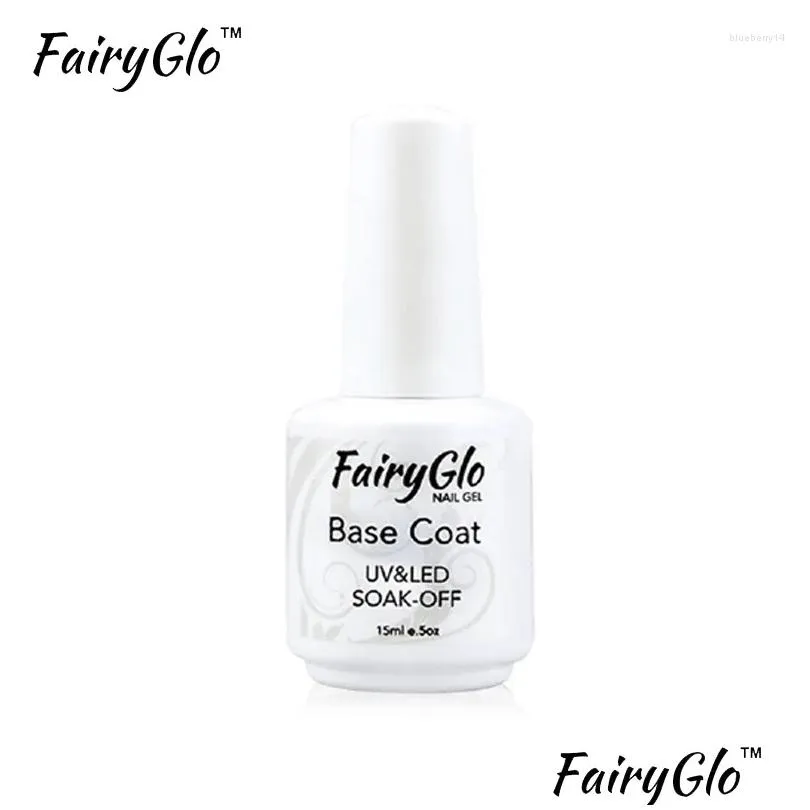 nail gel fairyglo 15ml varnish base coat top uv polish primer gellak semi permanent art gelpolish lacquer