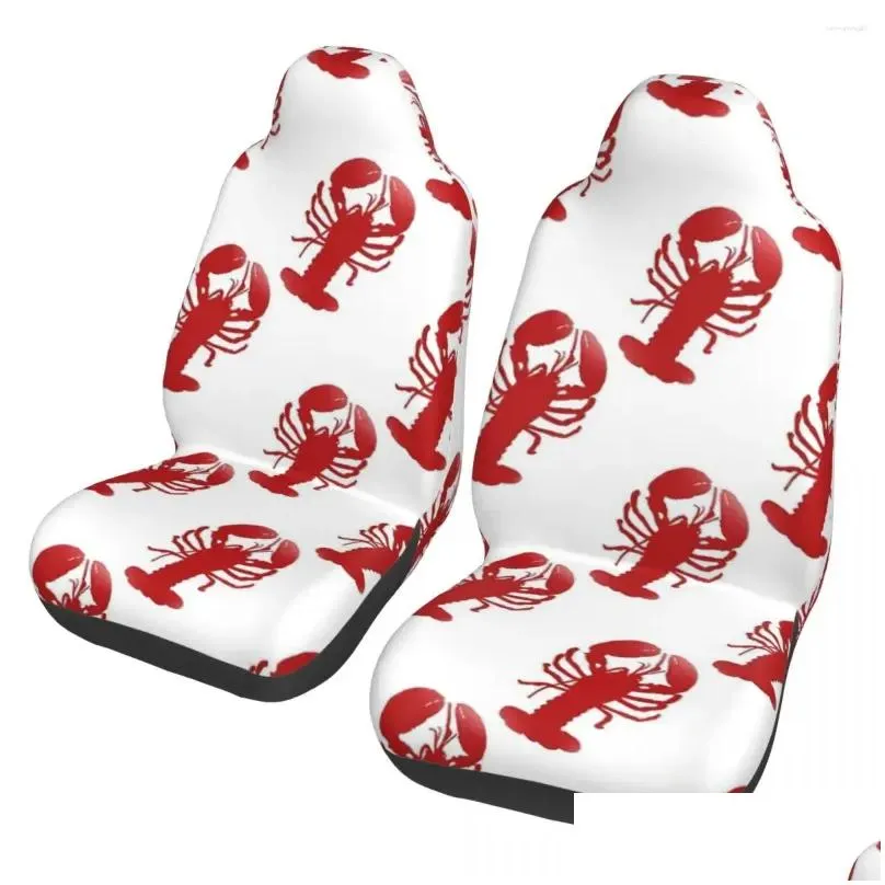 car seat covers red lobster repeating pattern cover custom printing universal front protector accessories cushion set