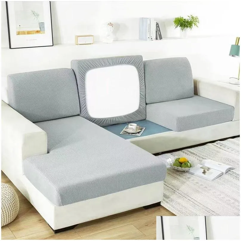 Chair Covers Elastic Sofa Er Sliper Living Room Thicken Spandex Couch For Sectional Seat Cushion Washable Removable Drop Delivery Home Otuzr