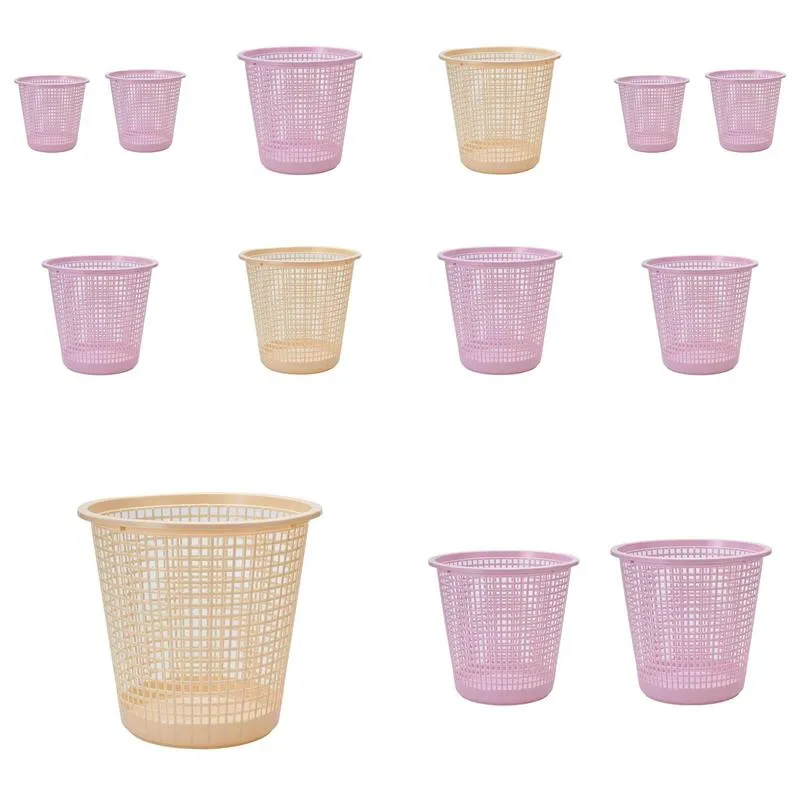 Waste Bins Household Living Room Bedroom Plastic Hollow Trash Can Nordic Minimalist Unered Toilet Paper Basket Cleaning Drop Delivery Otk4J