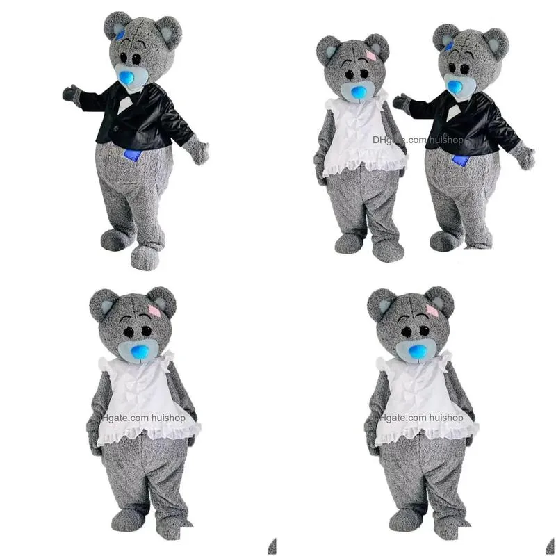 2022 halloween teddy bear mascot costume high quality cartoon plush anime theme character adult size christmas carnival birthday party fancy