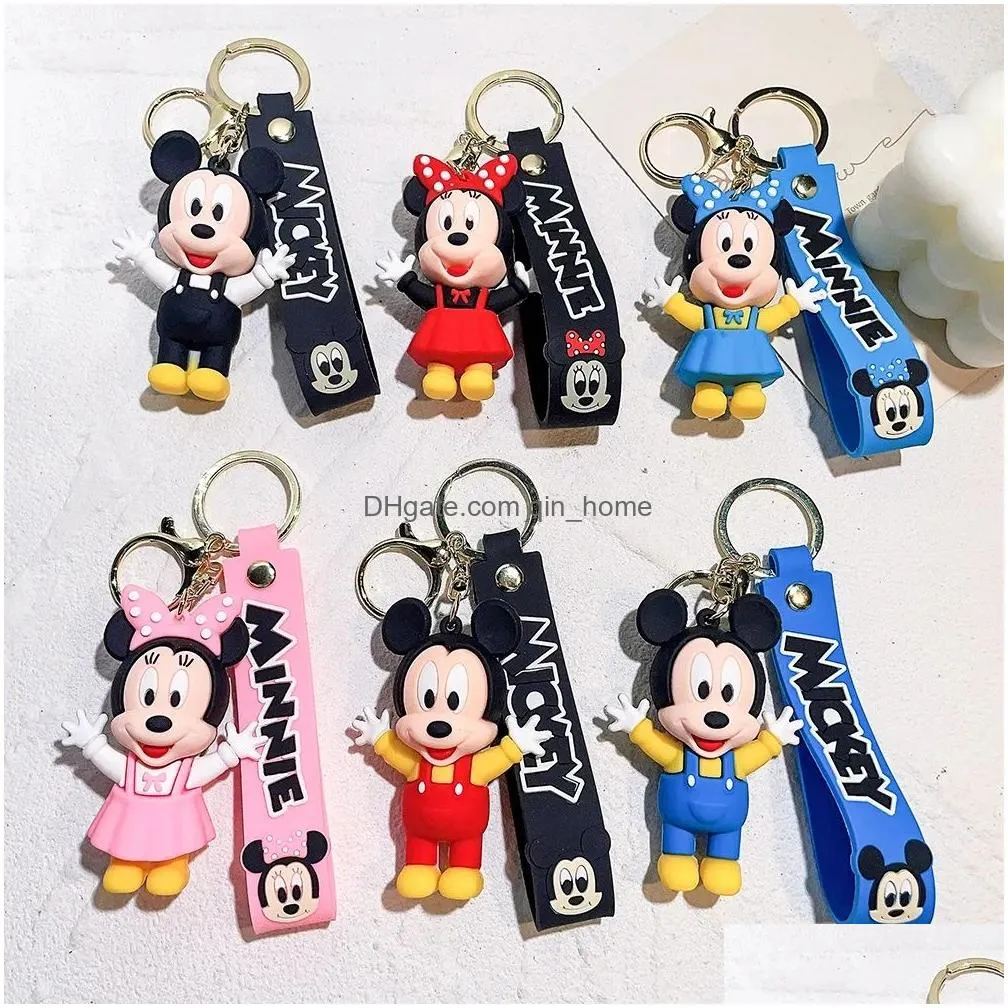 cute mouse keychain pendants anime car key ring cartoon doll backpack pendant toys gift