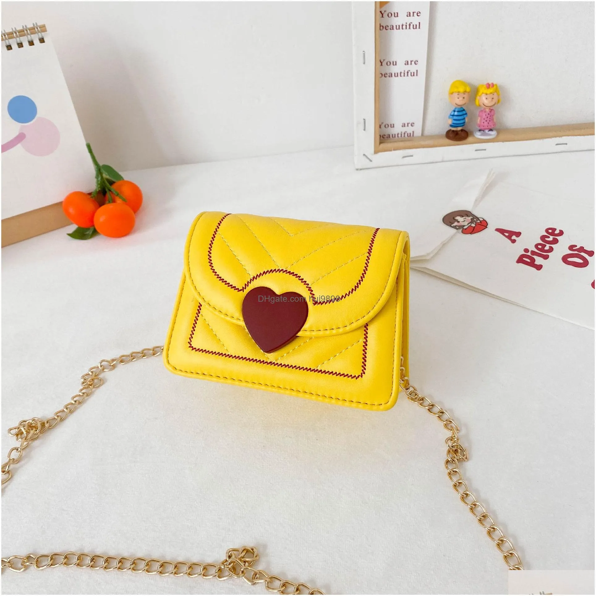 sweet princess accessories love childrens messenger purse girl fashion korean style parent child bag wholesale cute little pocket