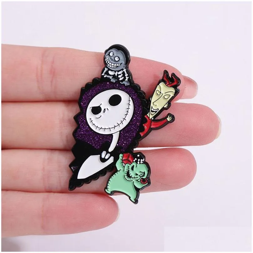 halloween night christmas badge cute anime movies games hard enamel pins collect cartoon brooch backpack hat bag collar lapel badges