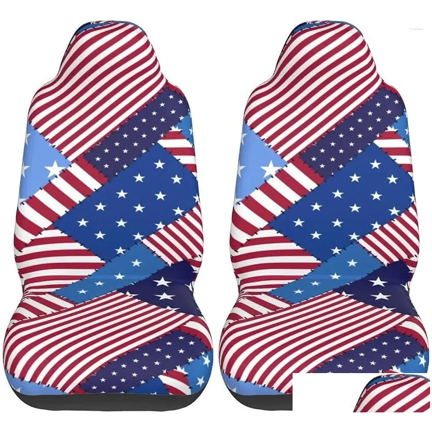 car seat covers american flag vehicle front universal fit protector 2 pcs