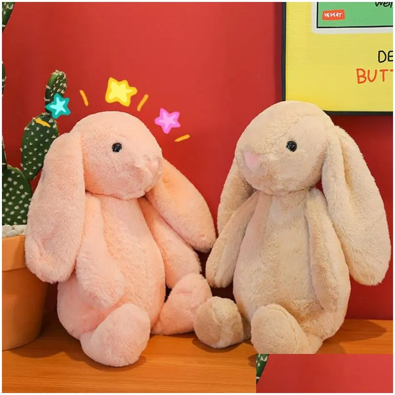 bunny plush toy 35cm cartoon soft long ear rabbit stuffed animal plush doll birthday valentines day easter gifts for kids adults