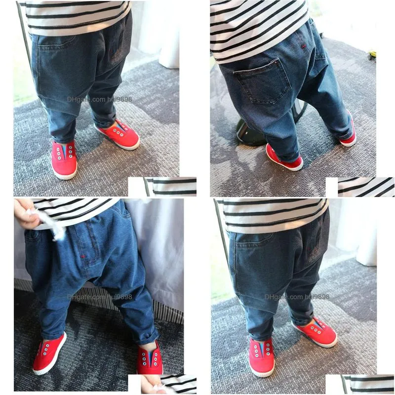 jeans kids boys spring casual high waist cute baby boy harem pants pp collapse pants trousers denim 230616