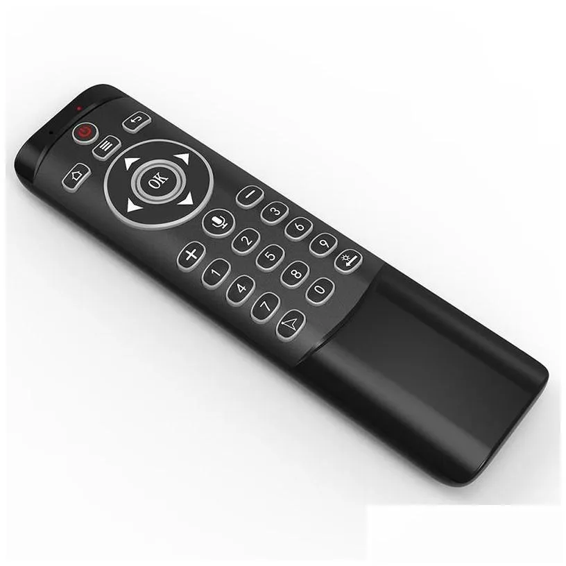 keyboards mt1 backlit voice remote control gyro wireless air mouse 2.4g for android tv box drop delivery computers networking keyboard