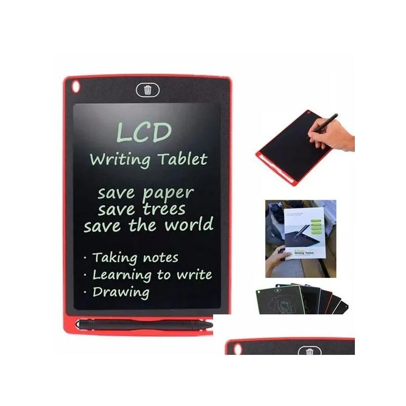 8.5 inch lcd writing tablet drawing board blackboard handwriting pads gift for adults kids paperless notepad tablets memos green or color handwriting with